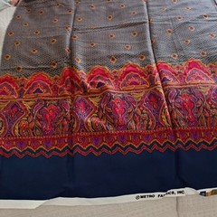 Metro Fabrics, Inc. Paisley Geometric Multicolor Fabric Up to 45” Wide