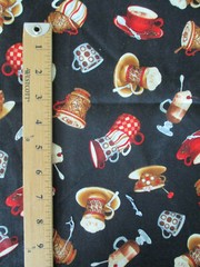 SMALL SPECIALTY COFFEE CUPS ESPRESSO ICED DRINKS BAR COTTON FABRIC FQ
