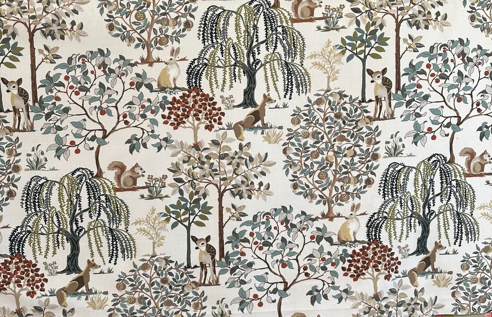 Enchanted Forest Eucalyptus Forest Animals Print Swavelle Mill Creek Fabric