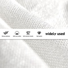 12 PCS 6×6 Inch Embroidery Fabric Squares White Cotton Cloth DIY Craft Project