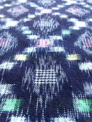 Japanese Indigo Boro Fabric Bingo Kasuri Cotton Vintage Woven Cloth Scrap