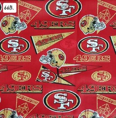 Sports Cotton Fabric by the ½ yard- Football Teams