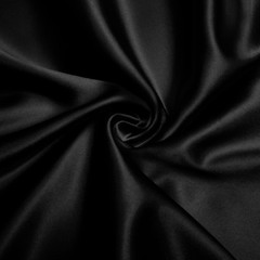 Charmeuse Satin Fabric by the Yard, 60 Inch Wide Black Satin Fabric Shiny & Soft