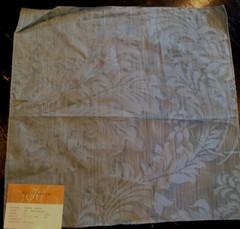 HIGHLAND COURT Catlin Damask in Wedgewood 17 1/4 x 17 1/2″ Cotton Fabric Sample