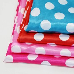 58” Wide 2cm Big Polka Dots Satin Fabric Polyester Diy Sewing Crafts Material