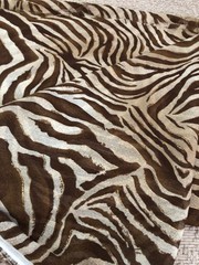Jo-Ann Fabric 128 x 56 inches piece-56-Wide Brown & Cream Sheer Zebra Print