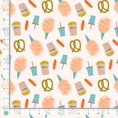 1/2 Yard Fabric – Ticket to Ride | Pearl Snacks by Faye Guanipa for Dear Stella