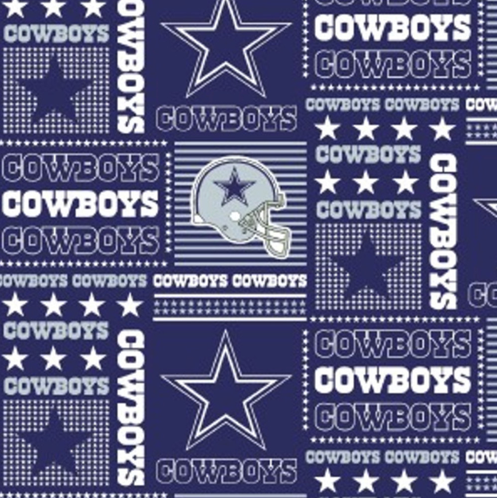 NFL – Dallas Cowboys Patchwork Fabric – 18″ x 58″ –