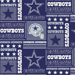 NFL – Dallas Cowboys Patchwork Fabric – 18″ x 58″ –