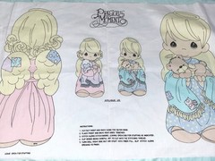 SEW & STUFF ANGEL FABRIC PANEL PILLOWS PRECIOUS MOMENTS BOY GIRL DOLLS VINTAGE