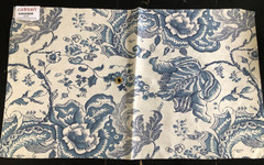 CARLETON V Normandy in French Blue 17 x 28 3/4″ Linen Blend Fabric Sample pc 1