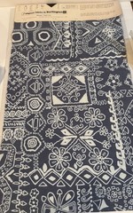 Vintage Klopman Mills Burlington Fabric Samples Trigger Retro 1969 Blue 3 Pieces