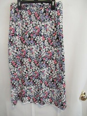 1- 2 Yds Floral on Black Background Fabric by D’Jon 42 in x 62 in