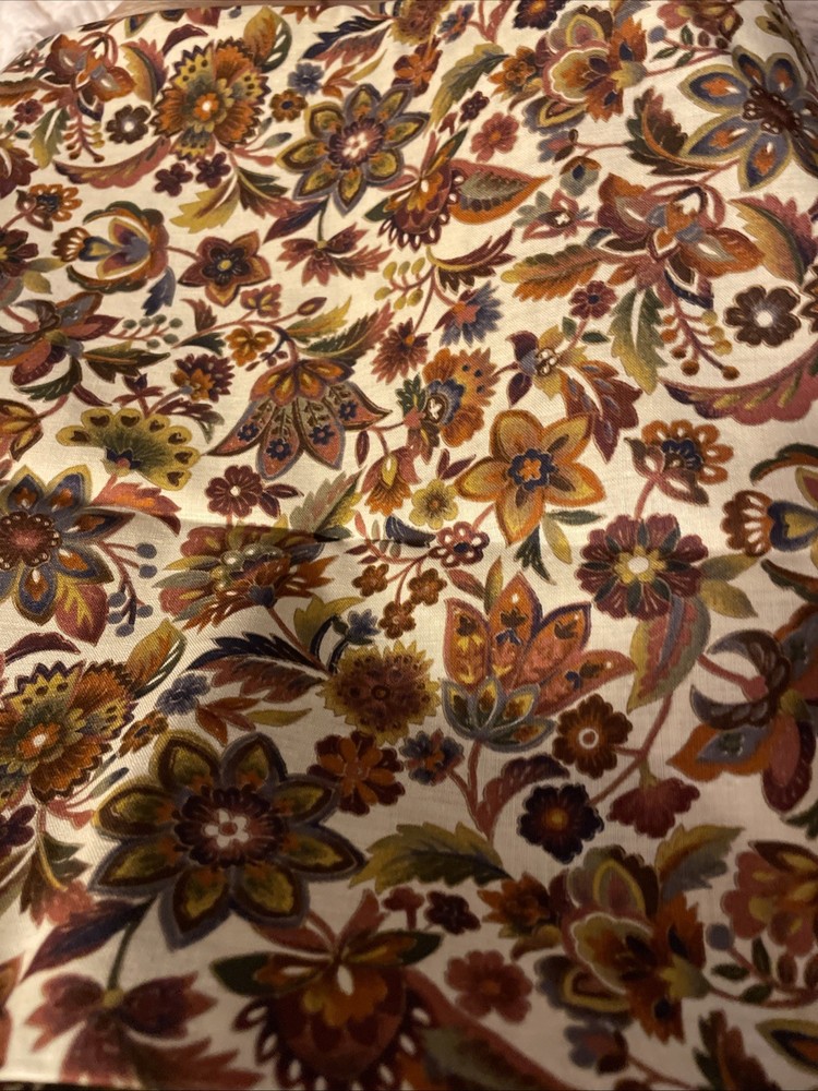 Beautiful Autumn Thanksgiving Floral Fabric 1- Yard
