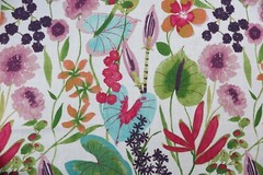 HARLEQUIN CURTAIN FABRIC DESIGN “Nalina” 3 METRES FLAMINGO/PAPAYA/LOGANBERRY
