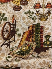MCM VTG Fabric Drapery Upholstery 4.75 Ydsx54″ Early American Dupont Savalux NEW