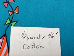 Bright Kite Print Cotton Fabric 1/2 yard x 46″ Blue Quilting Sewing Crafts