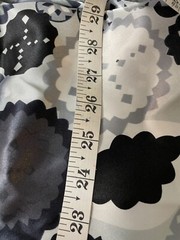 Fabric Lot 3 Yds 8 Ins 58 W Blk Gray White Abstract Polyester Apparel Fabric