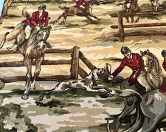 Ralph Lauren New Leighton Hunt Equestrian Fabric, BTY, Olive, Fox Hunt