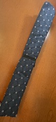 Vintage Textured Heavy Cotton Blend Navy Blue Abstract Fabric 1 3/8 Yards X 44 “