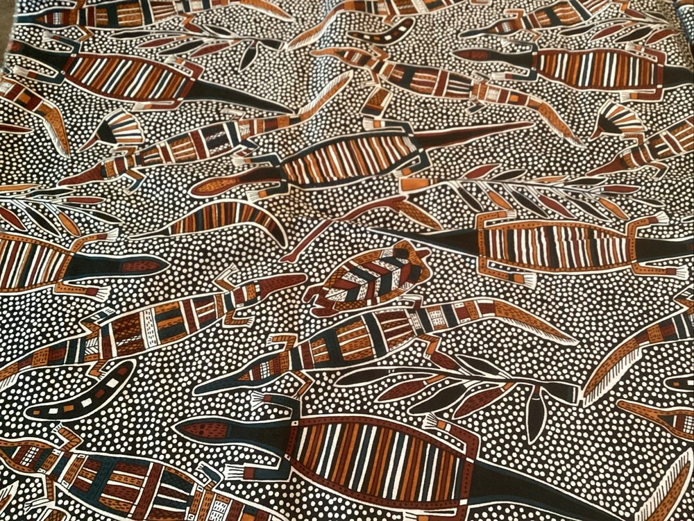 Hoffman California Fabrics 1989 African Tribal Print 4 Yards New Old Stock 42” W