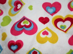 MULTI HEARTS MINKY CUDDLE SMOOTH SILKY PLUSH SEW QUILT CRAFT FABRIC BTY+ PRECUT