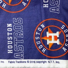 Houston Astros on Navy Fabric Traditions 100% cotton 2.5yds MLB Licensed Fabric