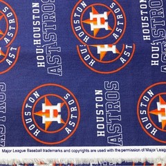 Houston Astros on Navy Fabric Traditions 100% cotton 2.5yds MLB Licensed Fabric
