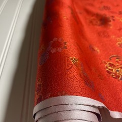 SILK Orange, FABRIC 6 Yards x 22 Inches Wide or 216 Inches x 22 Inches Wide