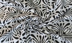 10 Yard Black Cotton Craft Fabric Indian Floral Printed Curtain & Dressmaking US