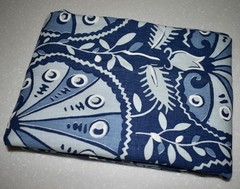 Raoul VALENTINA — DELFT Blue 100% Linen Print Fabric 51″w x 29.75″ LARGE REMNANT