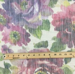 3 Yard Cut Striated Floral Medium to Heavy Weight Home Decor Fabric