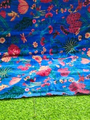Indian Velvet Fabric Sewing Dress Material Yellow Tiger Tunic Top Material Yard