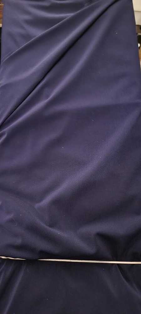 Heavy Ity Matt Jersey Fabric. Navy. By The Yard