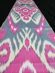 Pink gray cotton ikat fabric by the yard top ikat best SALE price if u buy more