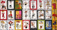 Loralie Designs Sewing Ladies Fabric Sew Fabulous Lady Scenes Cotton 24″ Panel