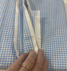 Blue Checked Poly-Cotton Blue/Turquoise 2 yards 60″ Wide