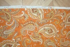 1 of 11 yds Mill Creek Fabric Paisley Victa Russet Drapery 54″ x 36″ BTY