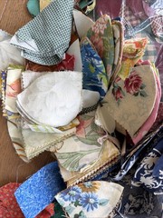 Vintage Cotton Fabric Scraps For Crumb Quilts & Crafts Junk Journal 5 Pounds LOT