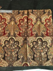 SCHUMACHER 2 pcs New Castle Paisley Cranberry 26 x 26 1/4″ Fabric Samples