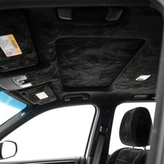 Black Self-Adhesive Microfiber Suede Fabric 39.37″x78.74″ for Car Interior