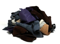 Genuine Leather Scraps – 1 Pound Bag Assorted Leather Fabrics Pieces M543.01