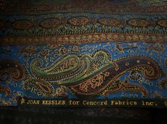 NEW Joan Kessler for Concord Fabrics Inc Paisley Fabric 7+ Yds In 2 Pieces USA