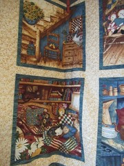 “MEMORIES OF HOME” Anna Krajewski for SSI Cotton (6) Blocks Panel 23″ x 44″