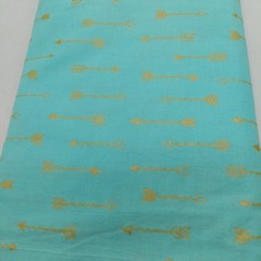 Michael Miller Fabric Blue With Gold Arrows 39×43