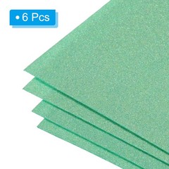Soft Felt Sheets Glitter Self Adhesive Light Fiber Green 11.8″ x 7.8″ 6pcs