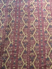 REVERSIBLE 2 Yds Southwestern Tribal Chenille Fabric – Kilim Aztec Jacquard