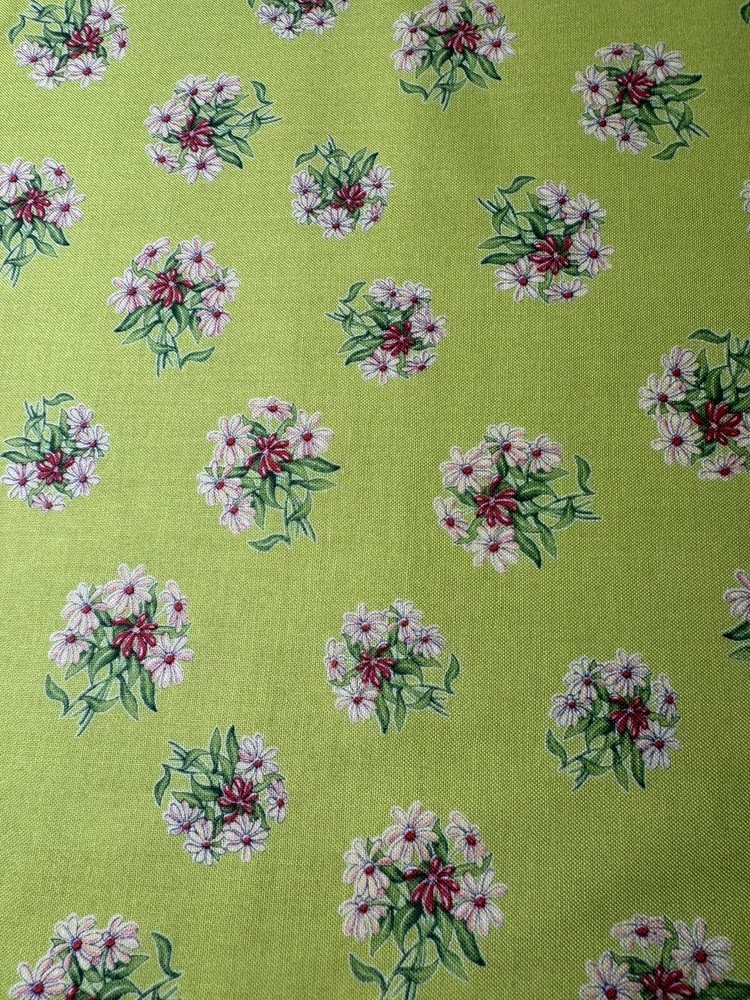 Heart to Heart by Kym Bowles for Marcus Brothers R22-G722-161W Floral on green