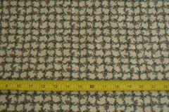 35″ Long, Green Brown on Tan Quilting, Thimbleberries/Christmas Greetings, V972