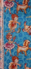 BTHY 2009 VTG FANCY NANCY Blue Leopard Cotton Quilting Fabric 18″x 43″